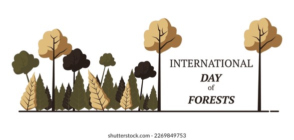 International Day of Forest Vector Illustration