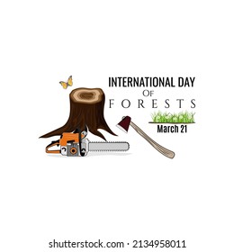 international day of forests concept. illustration vector