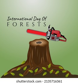 international day of forests concept. web banner design. illustration vector