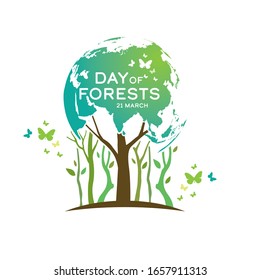 International Day Of Forests Logo Design Template