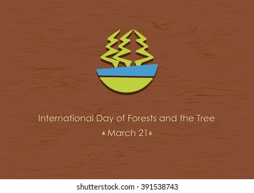 International Day of Forests and the Tree. Vector illustration for International Day of Forests and the Tree. Vector illustration environment. Environmental vector background. Festive card