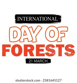 international day of forests t-shirt, banner design vector