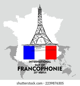 International Day Of Francophonie, 20 March, poster and banner vector