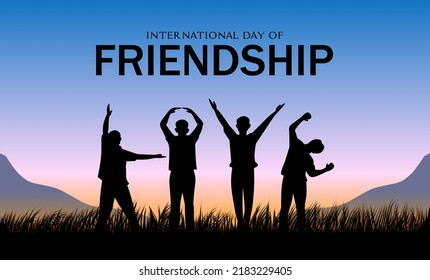 International day of friendship vector illustration.