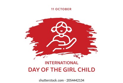 Día Internacional de la Niña. 11 de octubre, Diseño de ilustraciones vectoriales