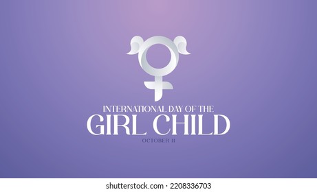 International day of the girl child background illustration. Commemorating the day of the girl child on October 11. Suitable For Banners etc