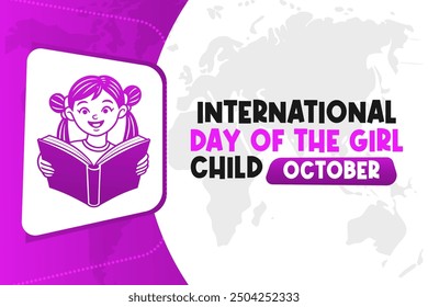 International Day of the Girl Child Background Vector Empowering and Inspirational Design for Girls' Rights