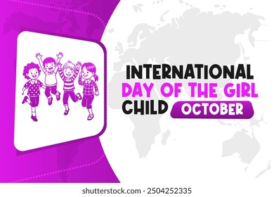 International Day of the Girl Child Background Vector Empowering and Inspirational Design for Girls' Rights