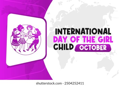 International Day of the Girl Child Background Vector Empowering and Inspirational Design for Girls' Rights