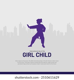 international day of the girl child. international day of the girl child creative poster, banner, social media post, background, postcard, template design etc. 