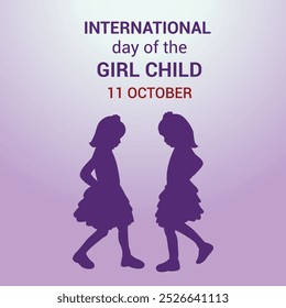 International Day of the Girl Child creative vector design for social media post