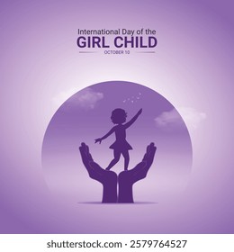 International Day of the Girl Child. Girl Child day creative design for social media ads