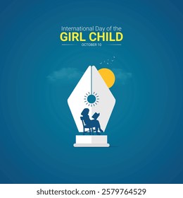 International Day of the Girl Child. Girl Child day creative design for social media ads