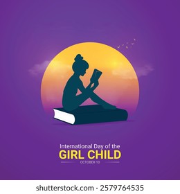 International Day of the Girl Child. Girl Child day creative design for social media ads