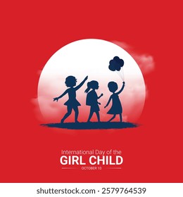 International Day of the Girl Child. Girl Child day creative design for social media ads