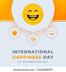 International Day of Happiness Celebration Vector Design Illustration for Background, Poster, Banner, Advertising, Greeting Card