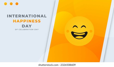 International Day of Happiness Celebration Vector Design Illustration for Background, Poster, Banner, Advertising, Greeting Card