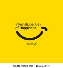 International Day Of Happiness Design Template.