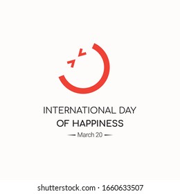 International day of happiness design template. Design for celebrations, greeting cards, or print.