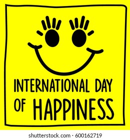 International Day Of Happiness Illustration