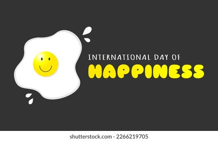 International Day of Happiness poster. Suitable for celebrate of happiness events
