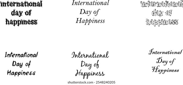 International Day of Happiness, text, happy, woman, illustration,