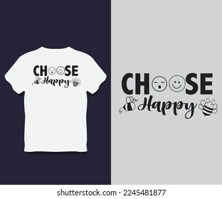 international day of happiness Typography T shirt Design 