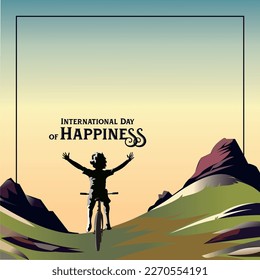 International Day of Happiness vector