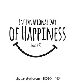 International Day of Happiness Vector Template Design