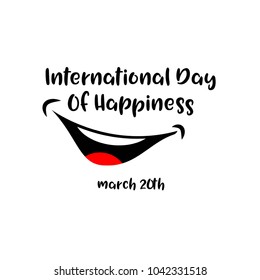 International Day of Happiness Vector Template Design