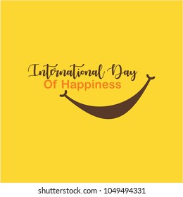 International Day of Happiness Vector Template Design