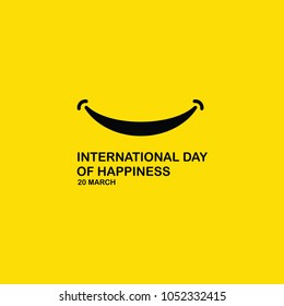 International Day of Happiness Vector Template Design