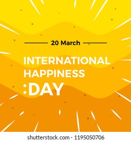 International Day of Happiness Vector Template Design
