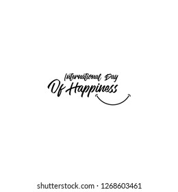 International Day of Happiness Vector Template Design Illustration