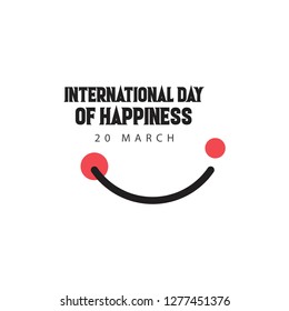 International Day of Happiness Vector Template Design Illustration