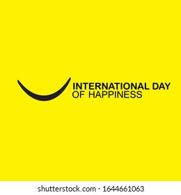 International Day of Happiness Vector Template Design
