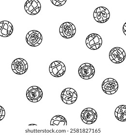 international day holidays vector seamless pattern thin line illustration