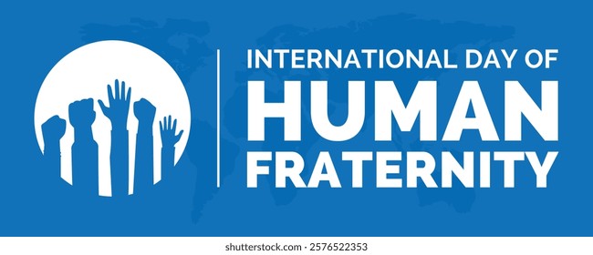 International Day of Human Fraternity, 4 February, Banner design for Human Fraternity Day, Background template, Vector illustration, EPS file