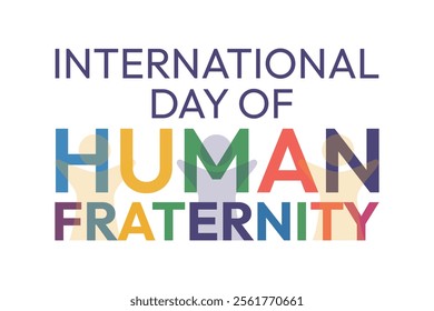 International day of human fraternity banner design.