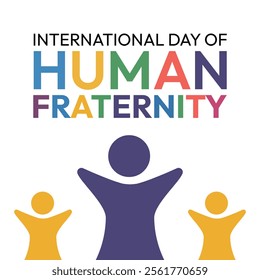 International day of human fraternity design.