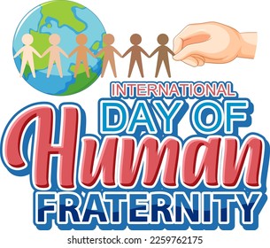 International day of human fraternity illustration