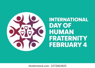 International Day of Human Fraternity vector illustration