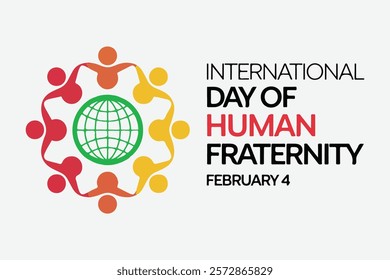 International Day of Human Fraternity vector illustration