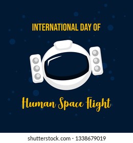 International Day Of Human Space Flight Illustration Poster Design