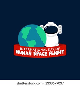 International Day of Human Space Flight Illustration Poster Design
