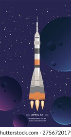 International Day of Human Space Flight Illustration