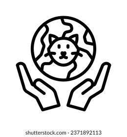 International day icon set style collection in line, solid, flat, flat line style on white background
