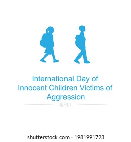 International Day of Innocent Children Victims of Aggression,Vector Illustration.
