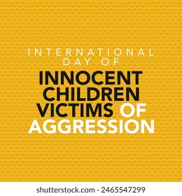 International Day of Innocent Children Victims of Aggression Vector Illustration with Kids Sad Pensive and Cries in Flat Cartoon Hand Drawn Templates

