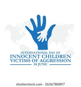 International Day of Innocent Children Victims of Aggression Vector Illustration. International Day of Innocent Children Victims of Aggression. June 4. Template for background, banner, card, poster.